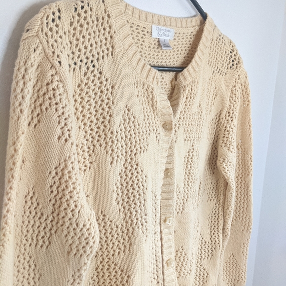 Vintage 2000s Star Patterned Crochet Cardigan - Picture 7 of 11